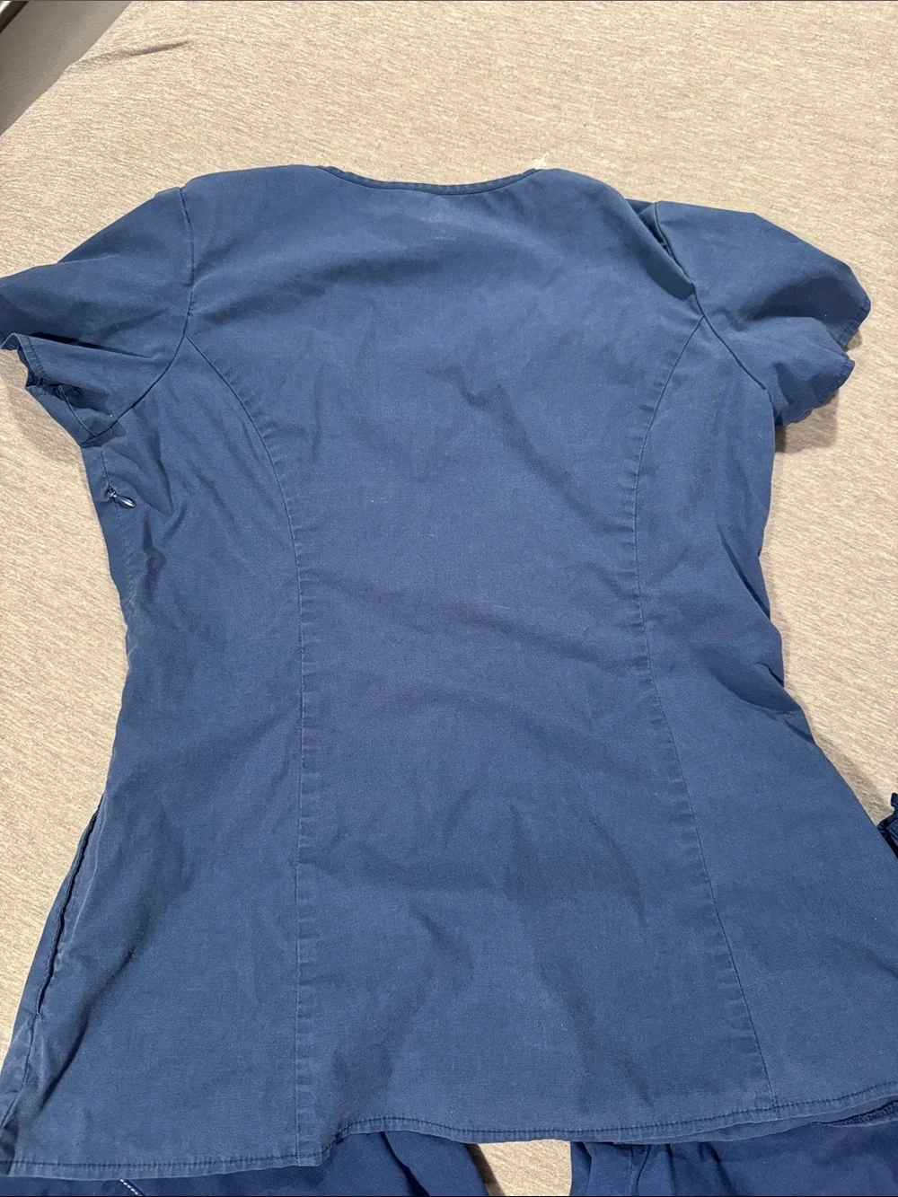Jaanuu Navy Zip-Front Scrub Top with Matching Pants